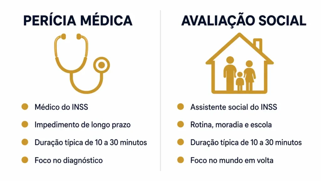 Comparativo entre perícia médica e avaliação social na perícia BPC LOAS